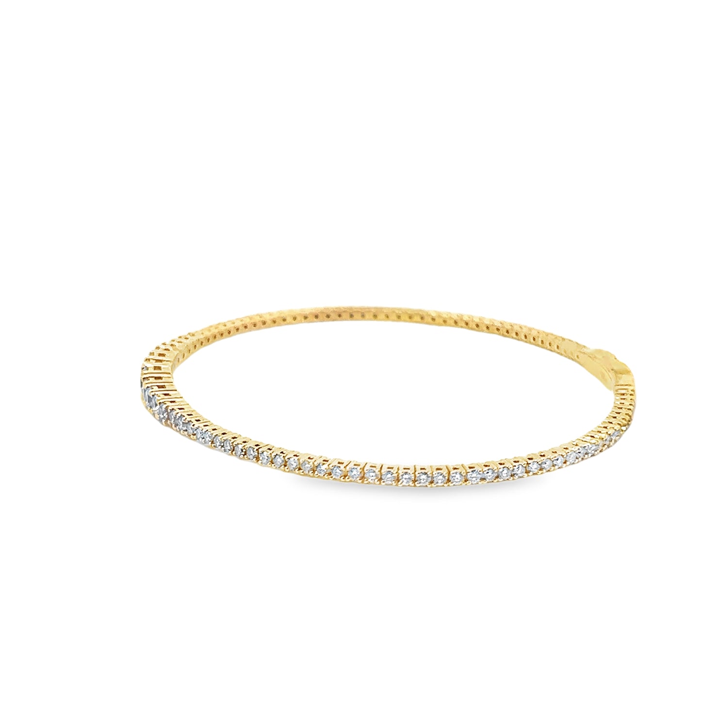 Yellow Gold Bangle with Brilliant Diamonds (BWG1103-7)