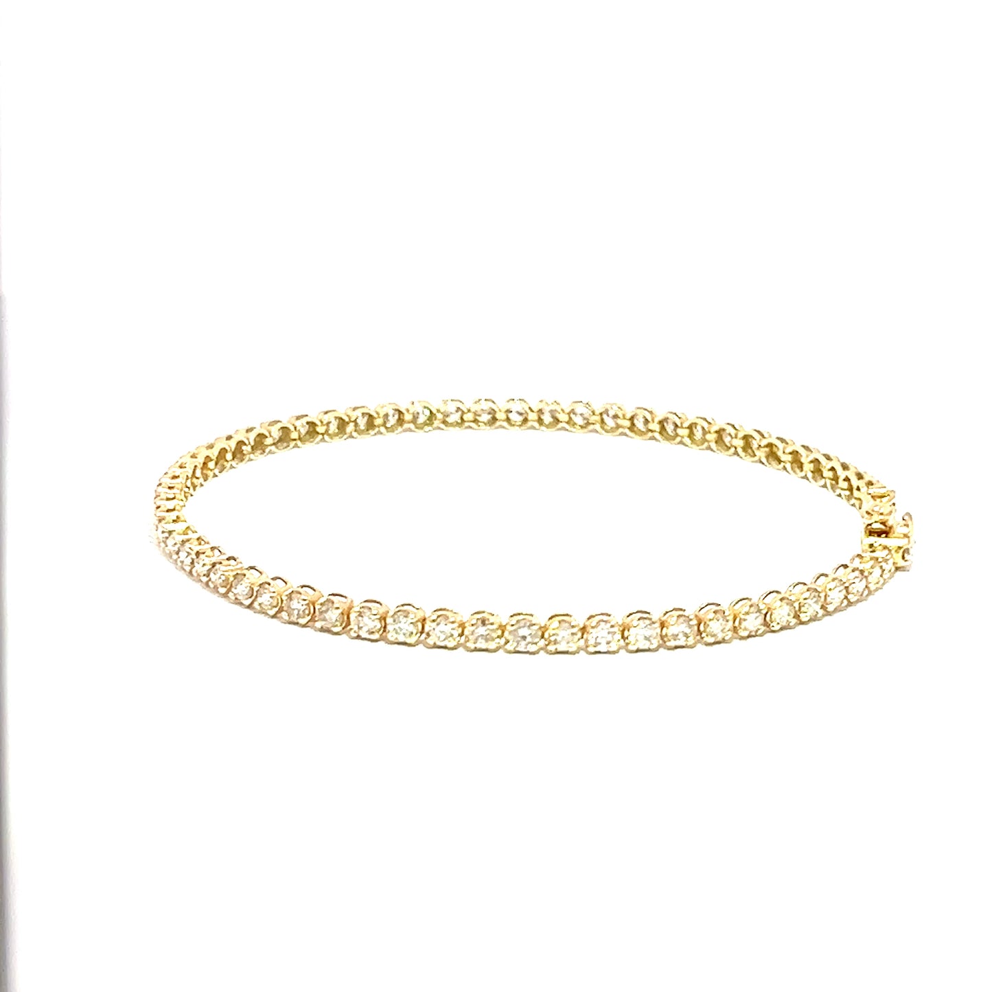 Elegant Yellow Gold Diamond Tennis Bracelet (BWG3056-4)