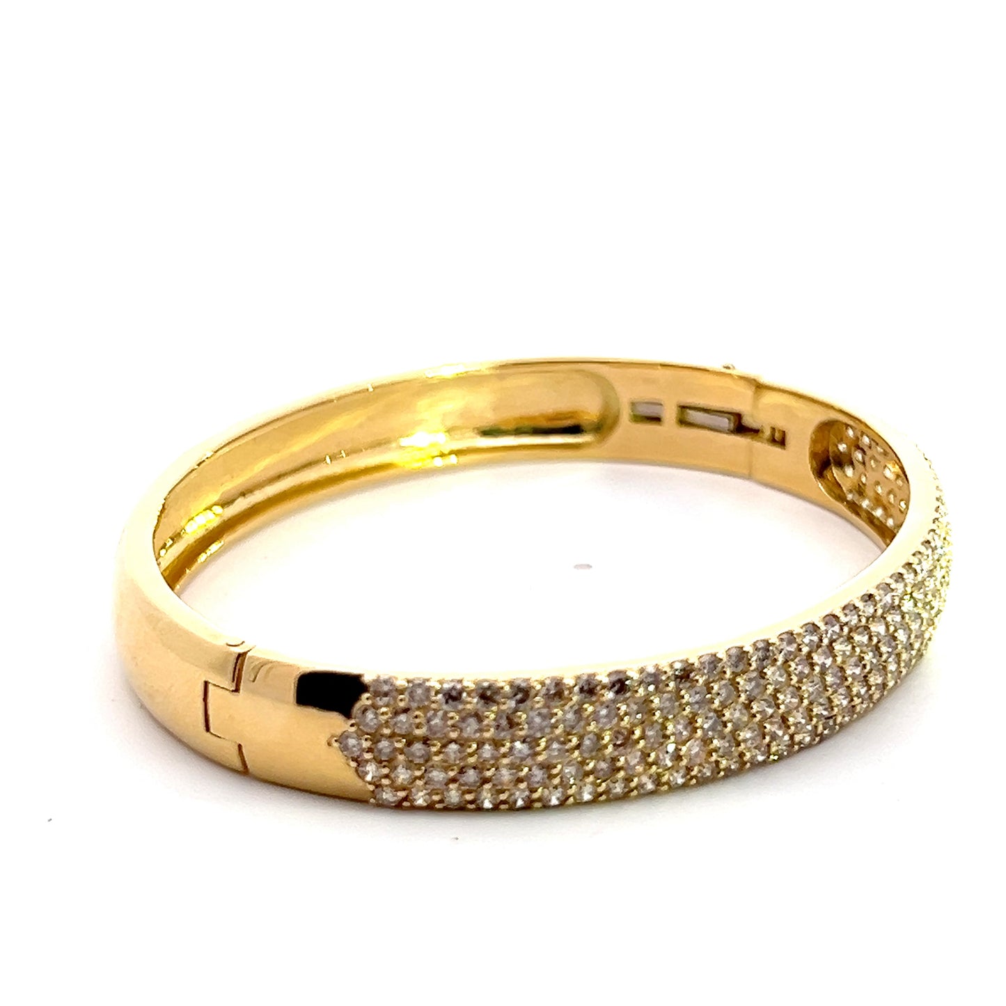 Elegant Yellow Gold and Diamond Bangle/ Bracelet (CX1121)