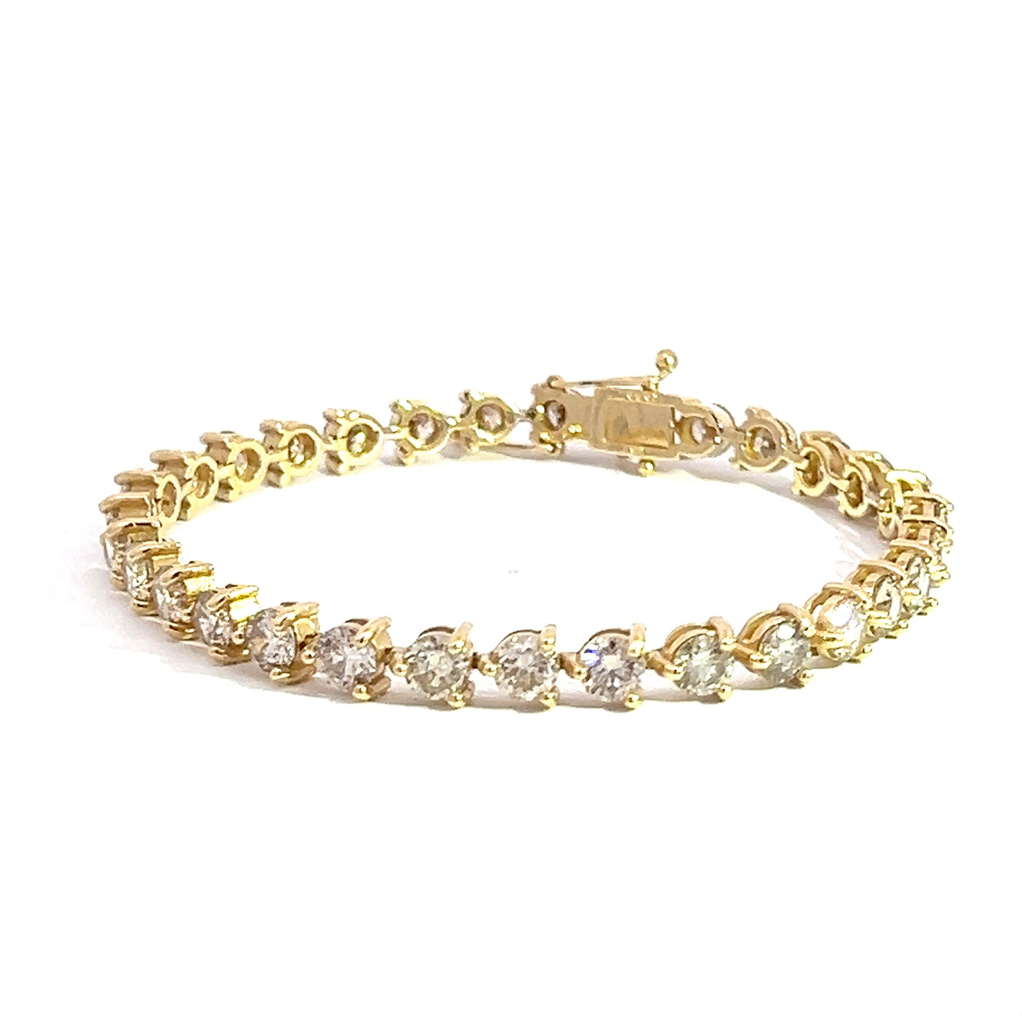 Elegant Yellow Gold 10 cts Diamond Bracelet (CX2438)