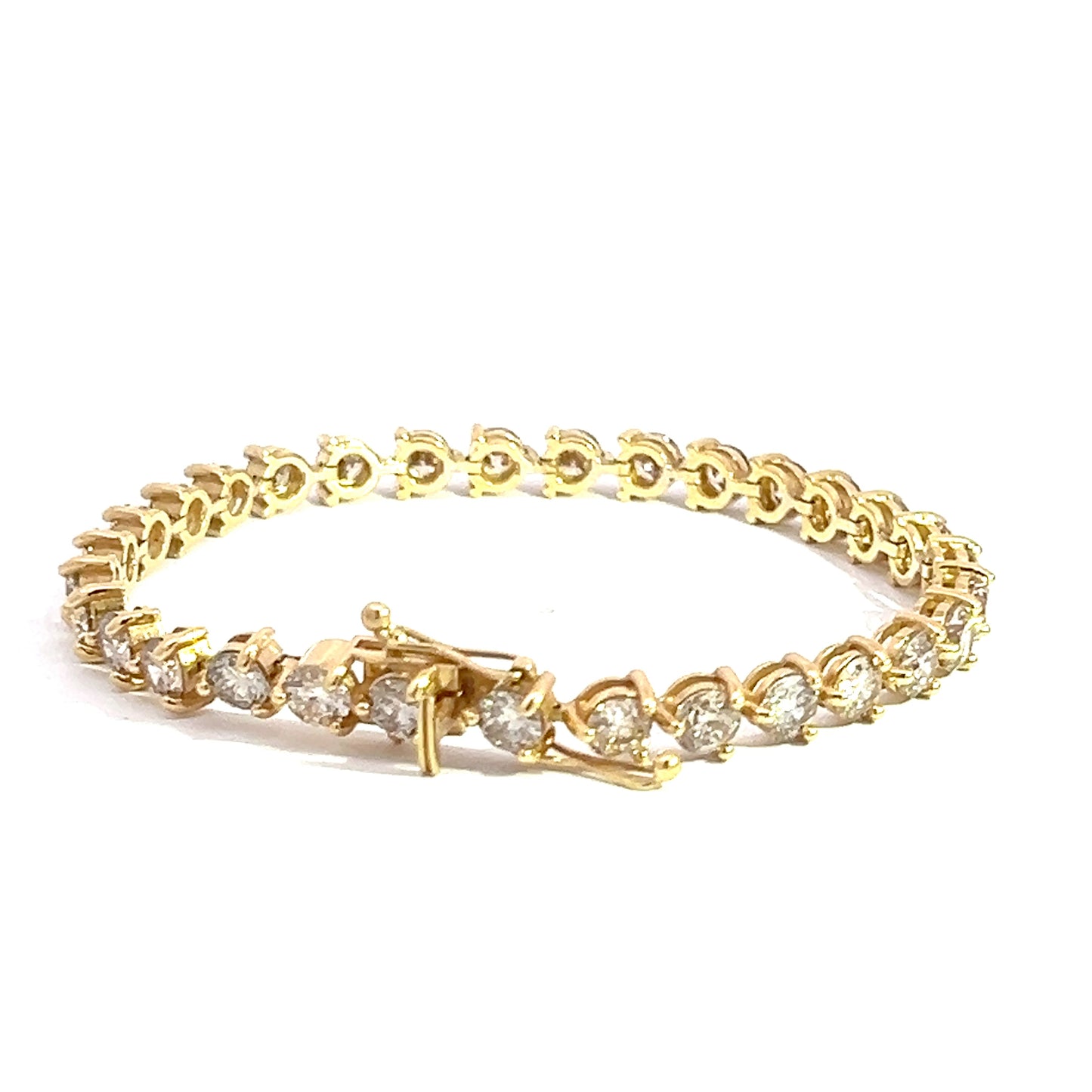 Elegant Yellow Gold 10 cts Diamond Bracelet (CX2438)