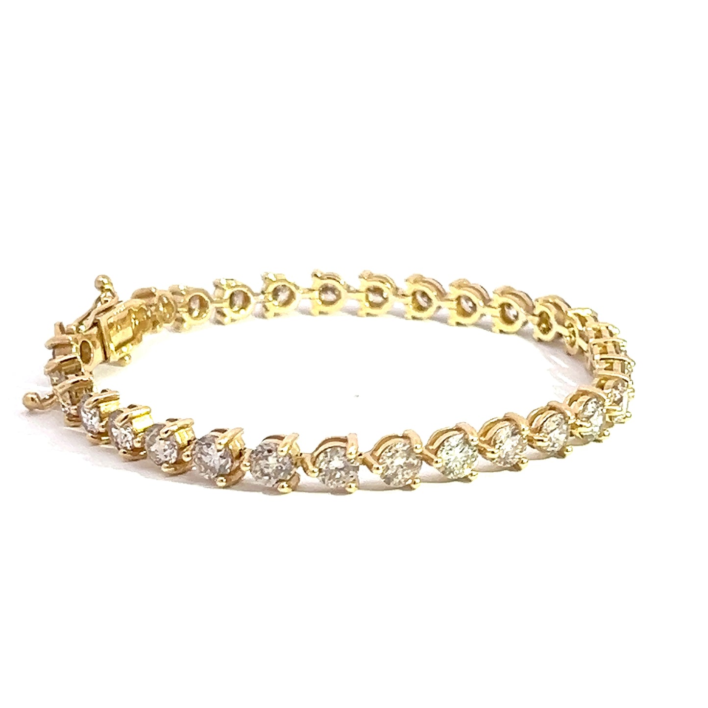 Elegant Yellow Gold 10 cts Diamond Bracelet (CX2438)