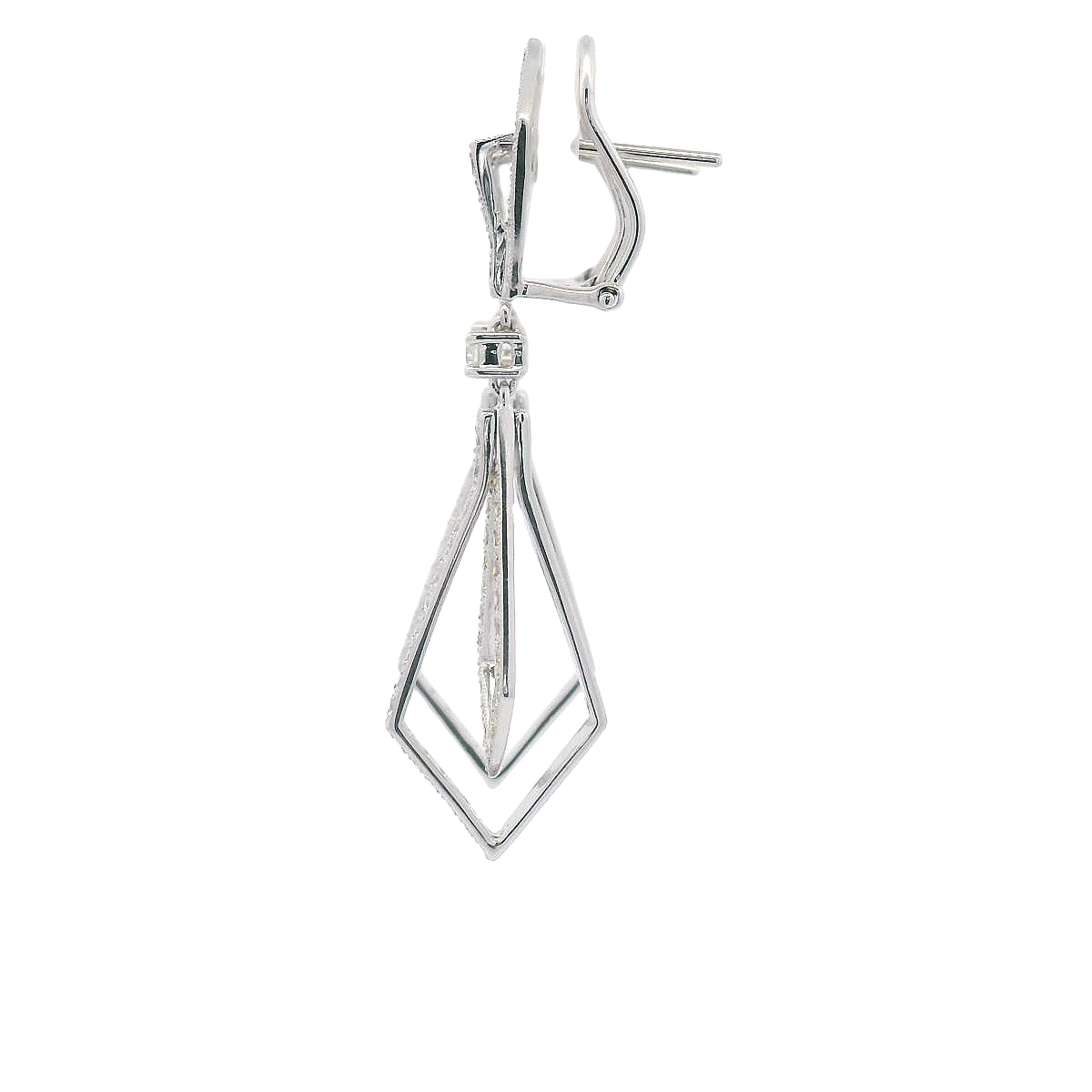 Elegant Yellow and white Diamond Drop Earrings (CX7137)