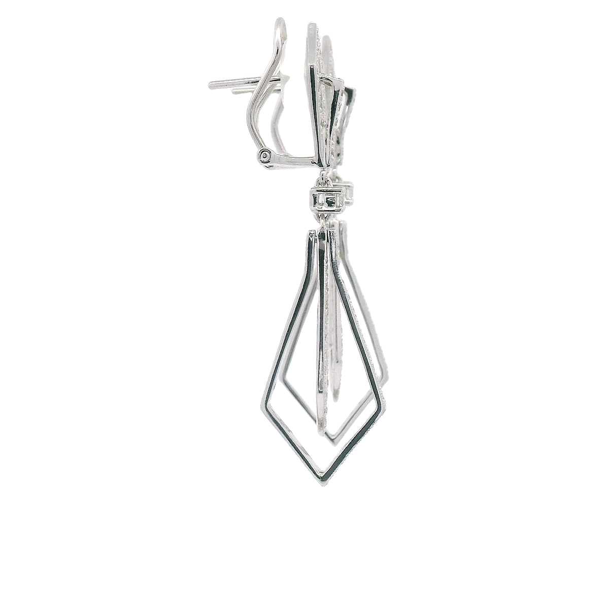 Elegant Yellow and white Diamond Drop Earrings (CX7137)