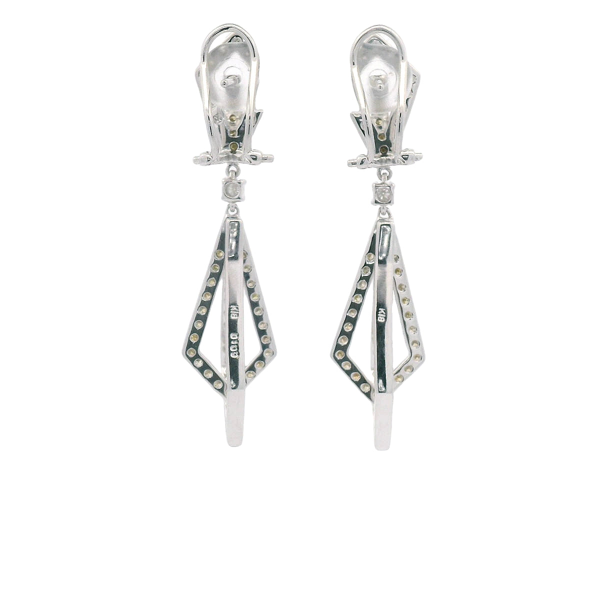Elegant Yellow and white Diamond Drop Earrings (CX7137)