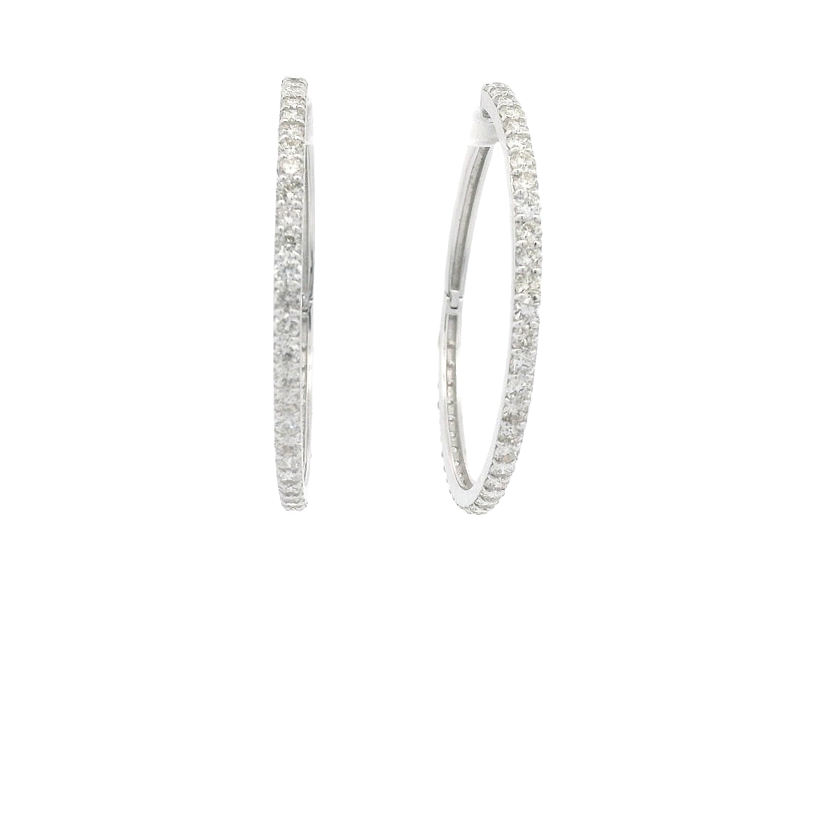Elegant Diamond Hoop Earrings (E0300-5)