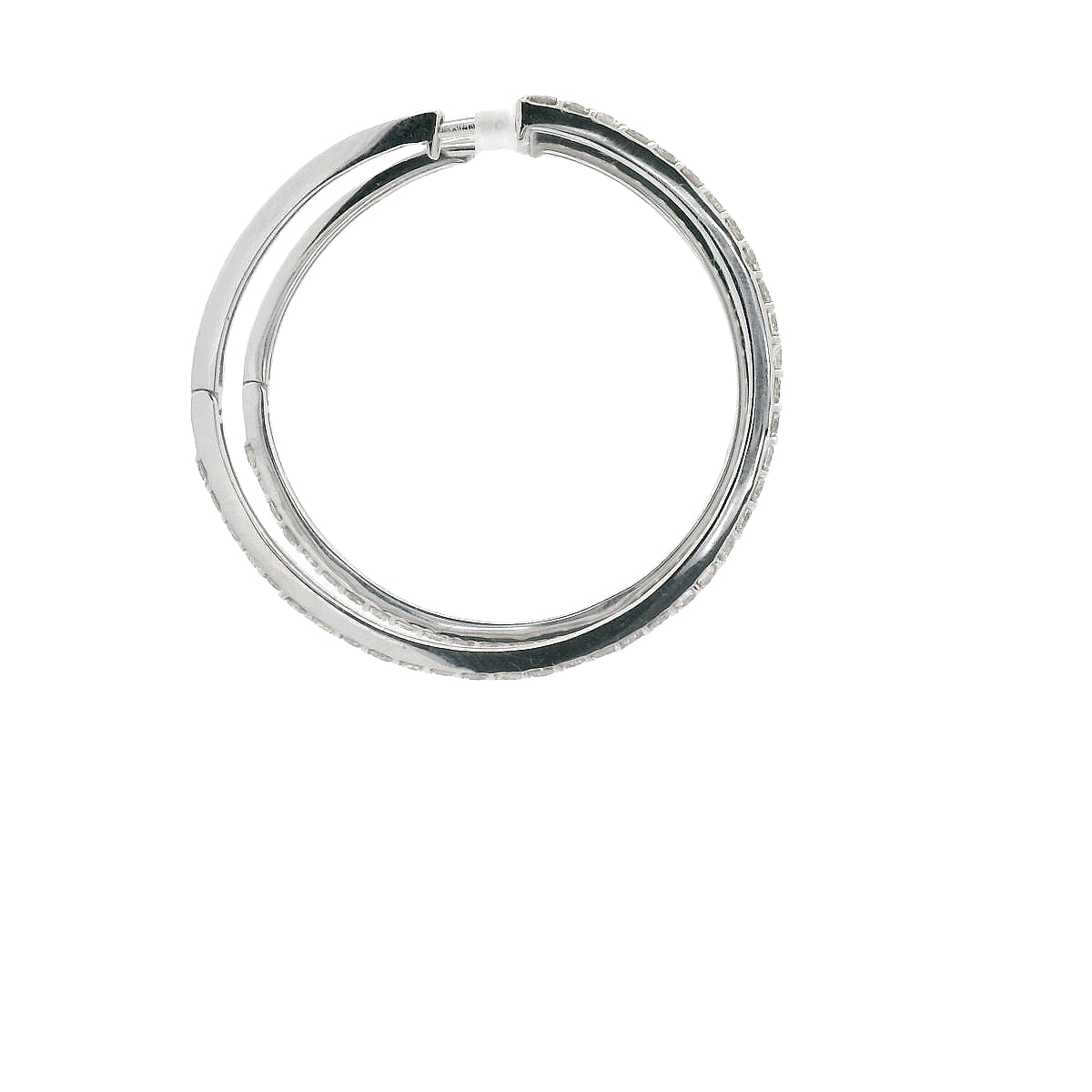 Elegant Diamond Hoop Earrings (E0300-5)