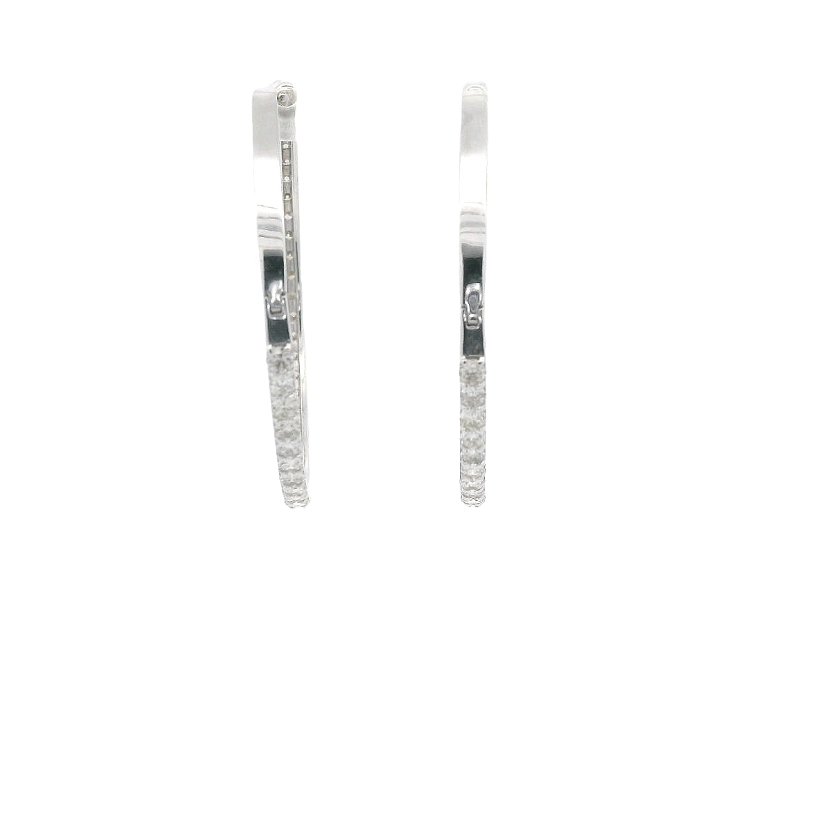 Elegant Diamond Hoop Earrings (E0300-5)