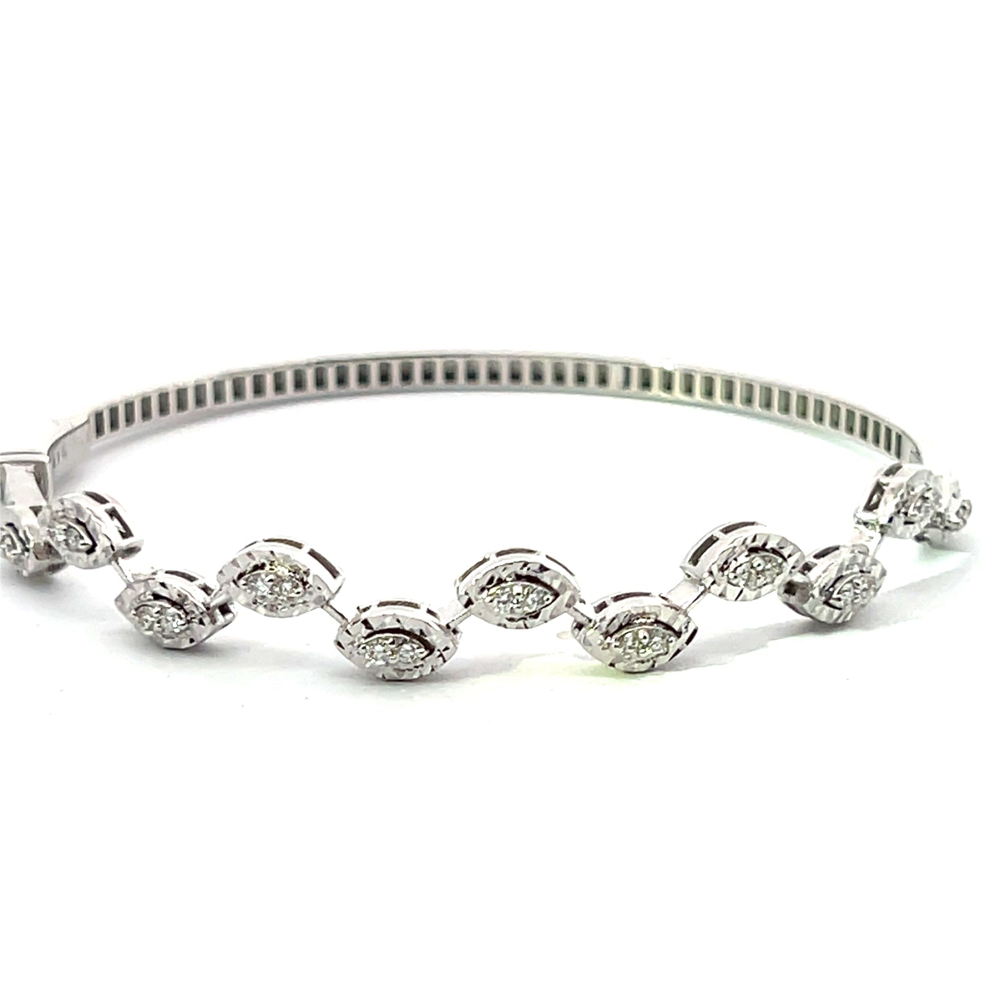 Elegant Silver Bracelet with Sparkling Details (JJ338)
