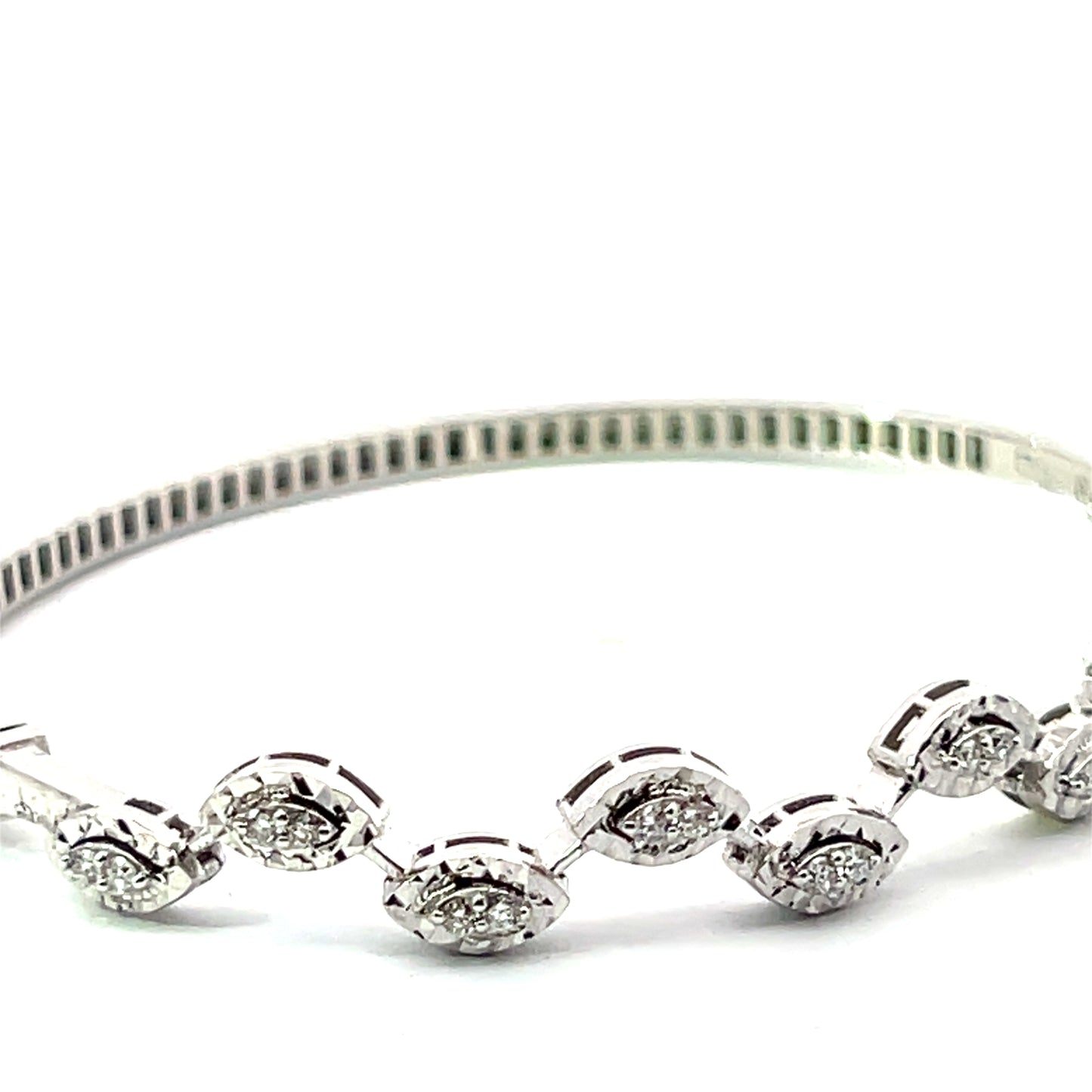 Elegant Silver Bracelet with Sparkling Details (JJ338)