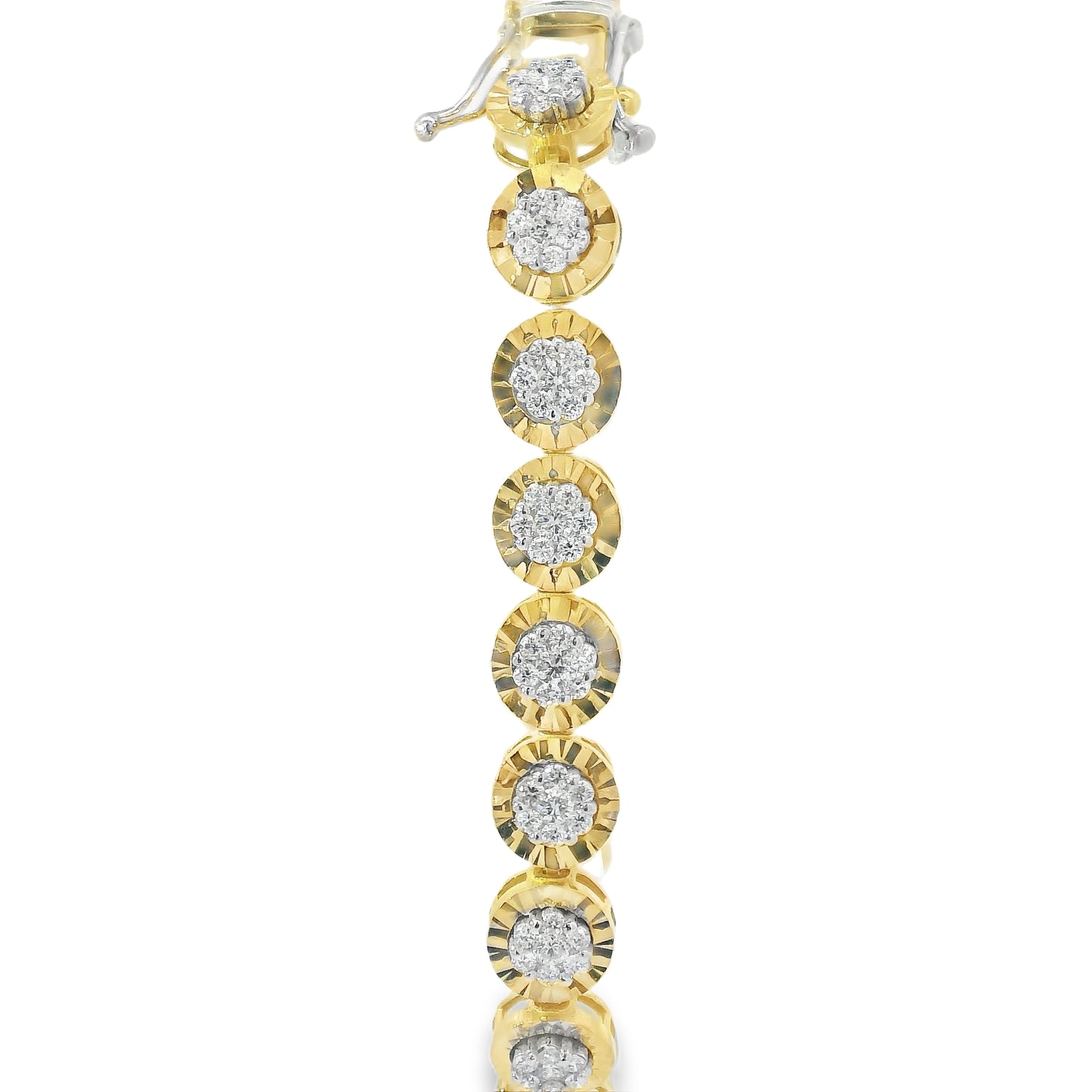 Elegant Yellow Gold and Diamond Bracelet (JJ374)
