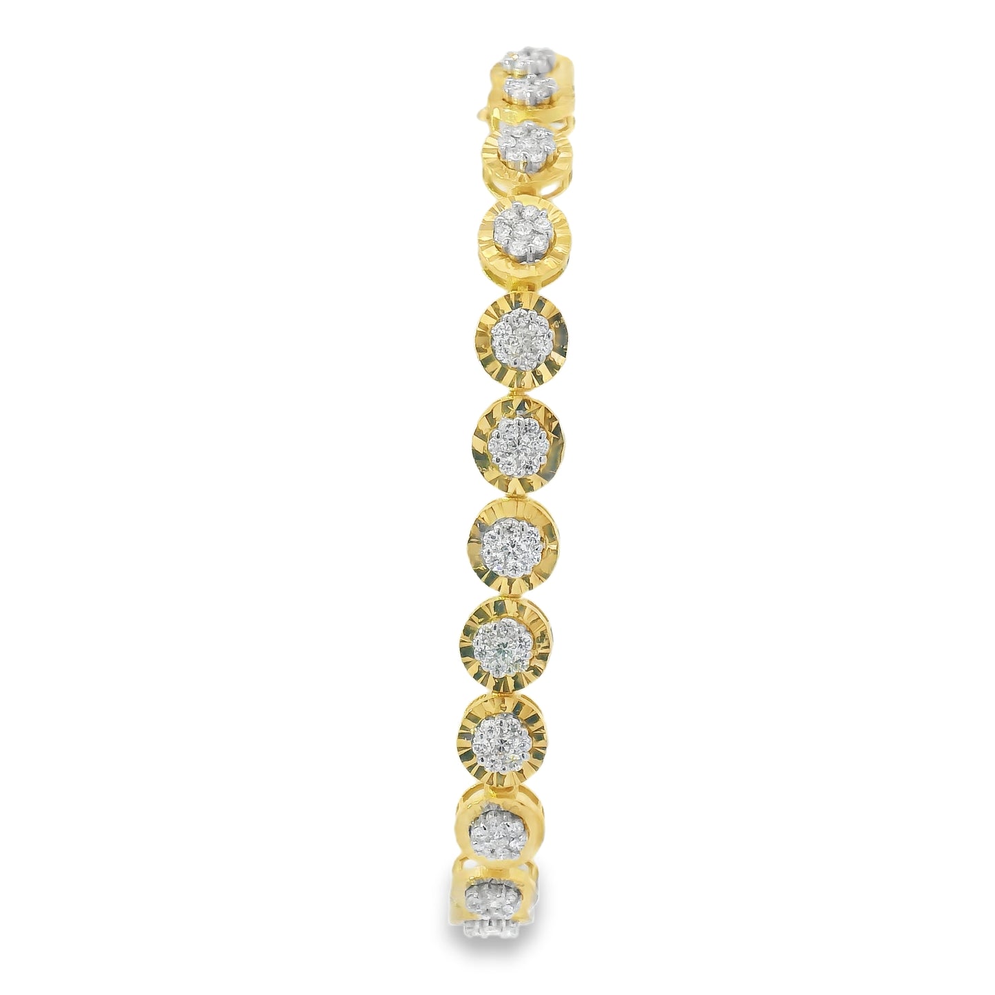 Elegant Yellow Gold and Diamond Bracelet (JJ374)