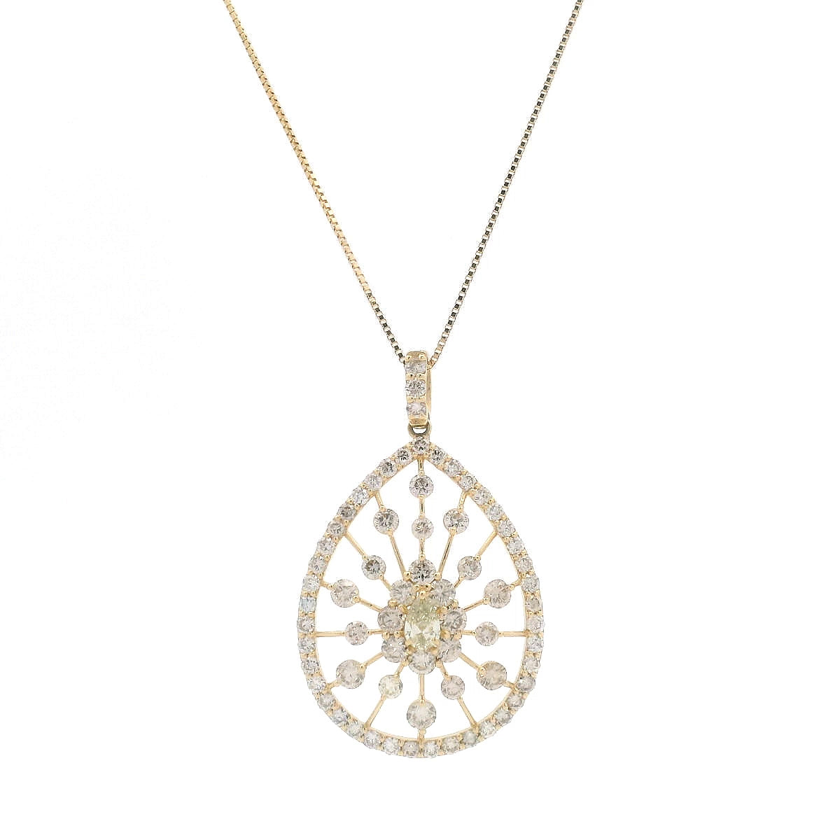 Elegant Gold Pendant with Diamonds (LE5711-2)