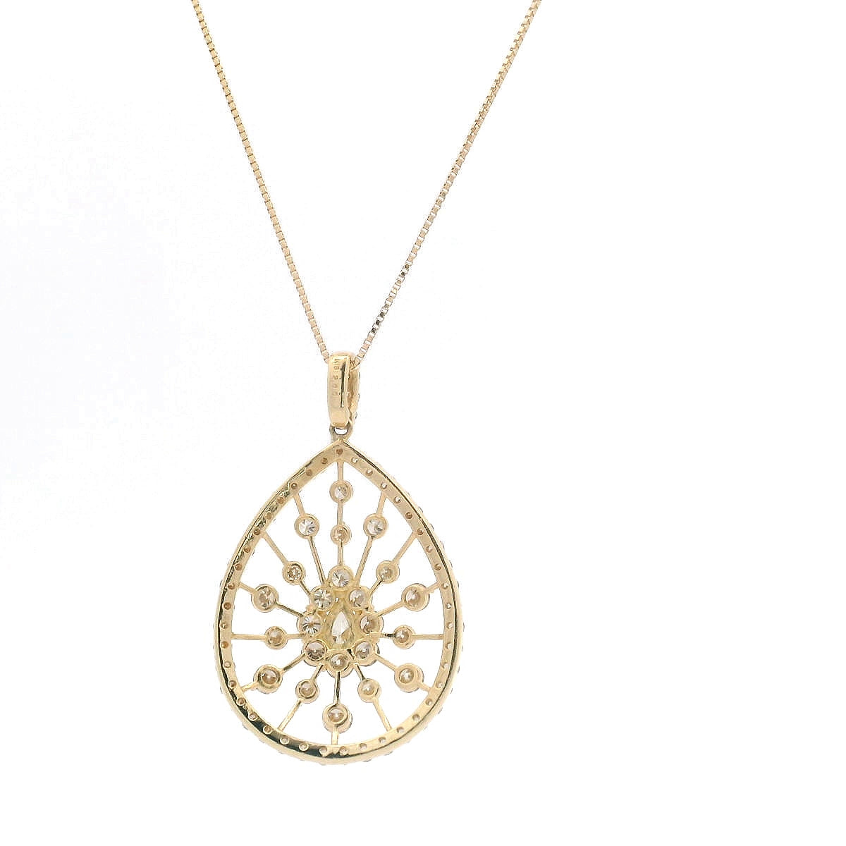 Elegant Gold Pendant with Diamonds (LE5711-2)