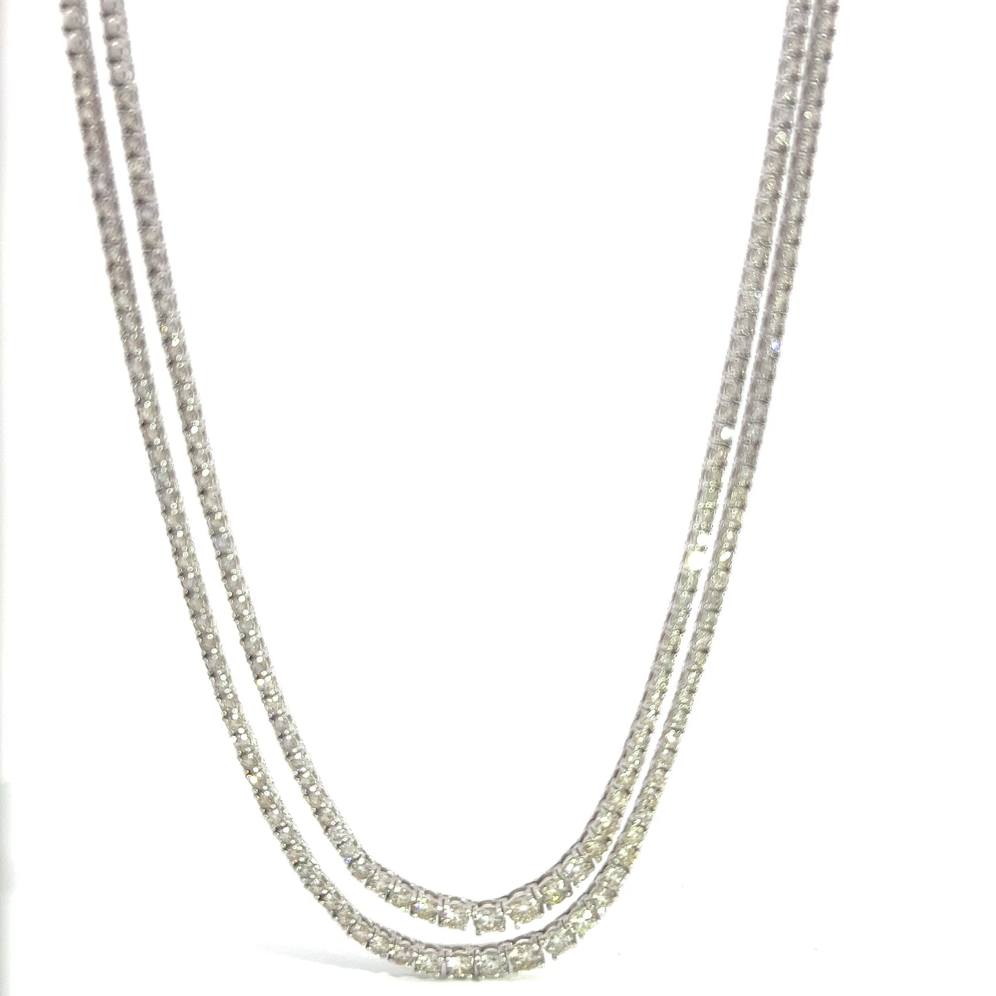 Elegant Double Strand Tennis Necklace (NWG7011-2)