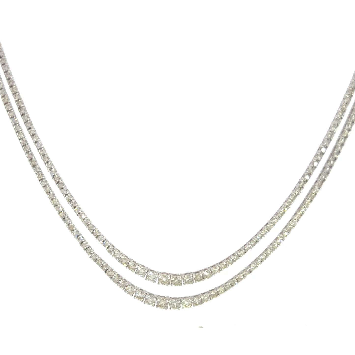 Elegant Double Strand Tennis Necklace (NWG7011-2)