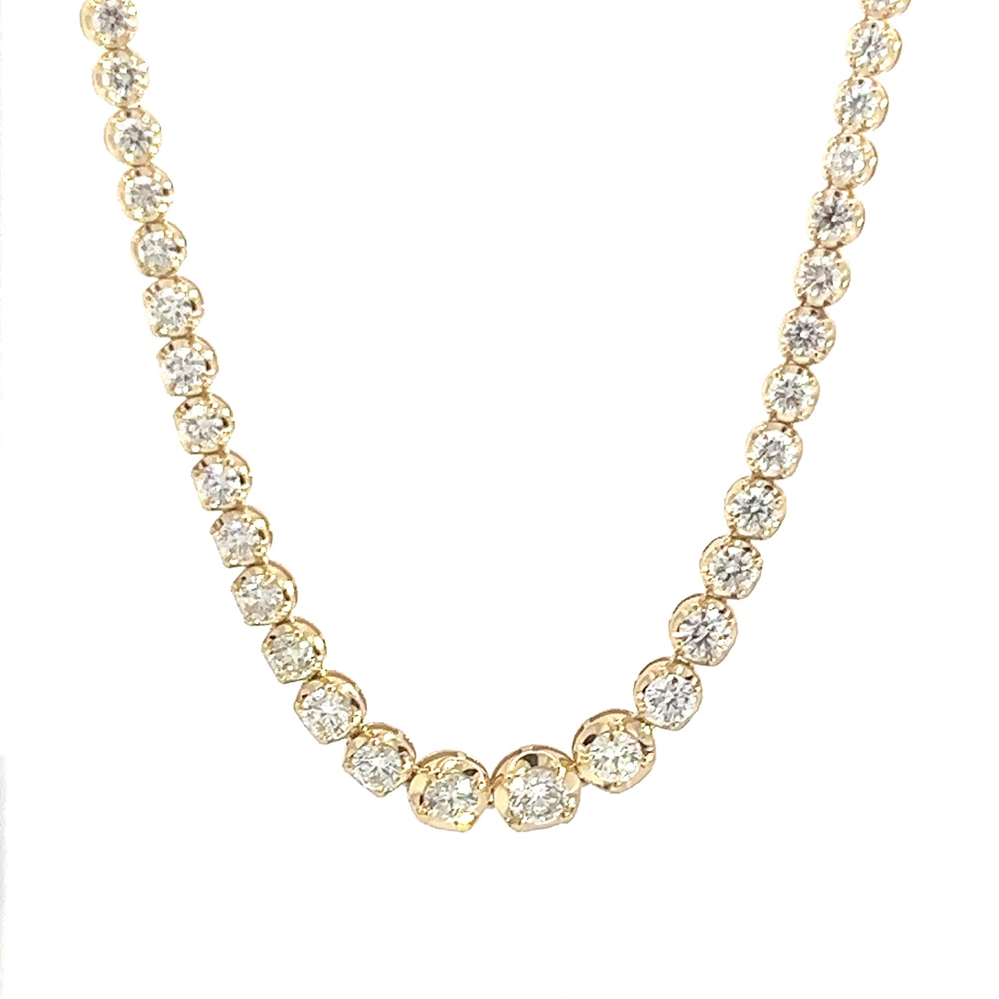 Elegant Gold Necklace with Sparkling Diamonds - NWG9097-4