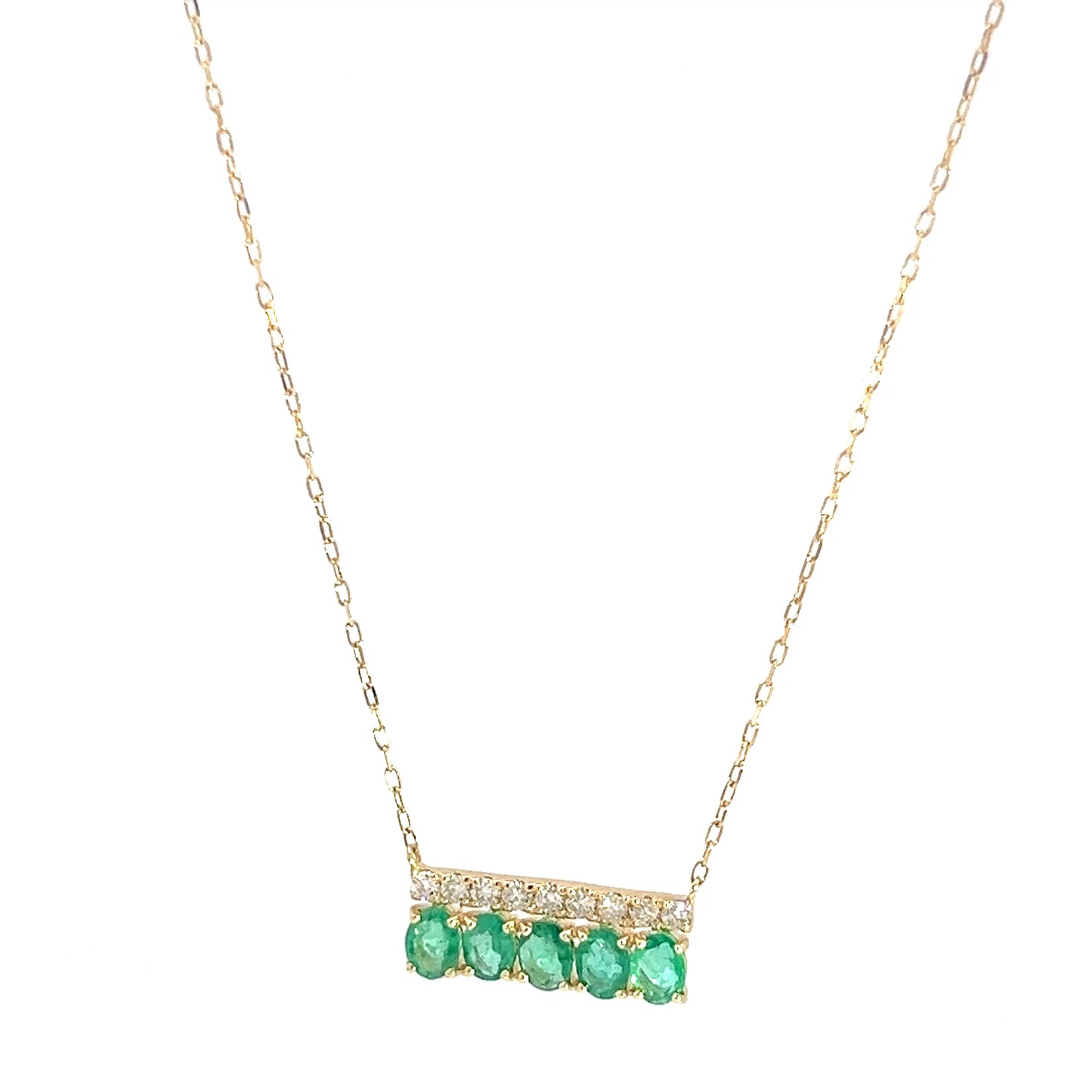 Elegant Emerald Pendant Necklace (P2207CH-25)