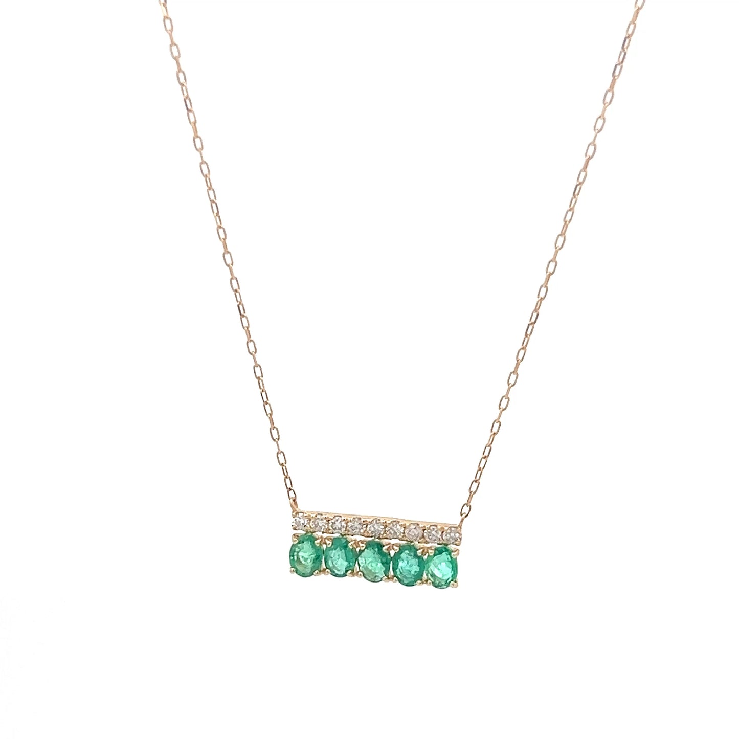 Elegant Emerald Pendant Necklace (P2207CH-25)