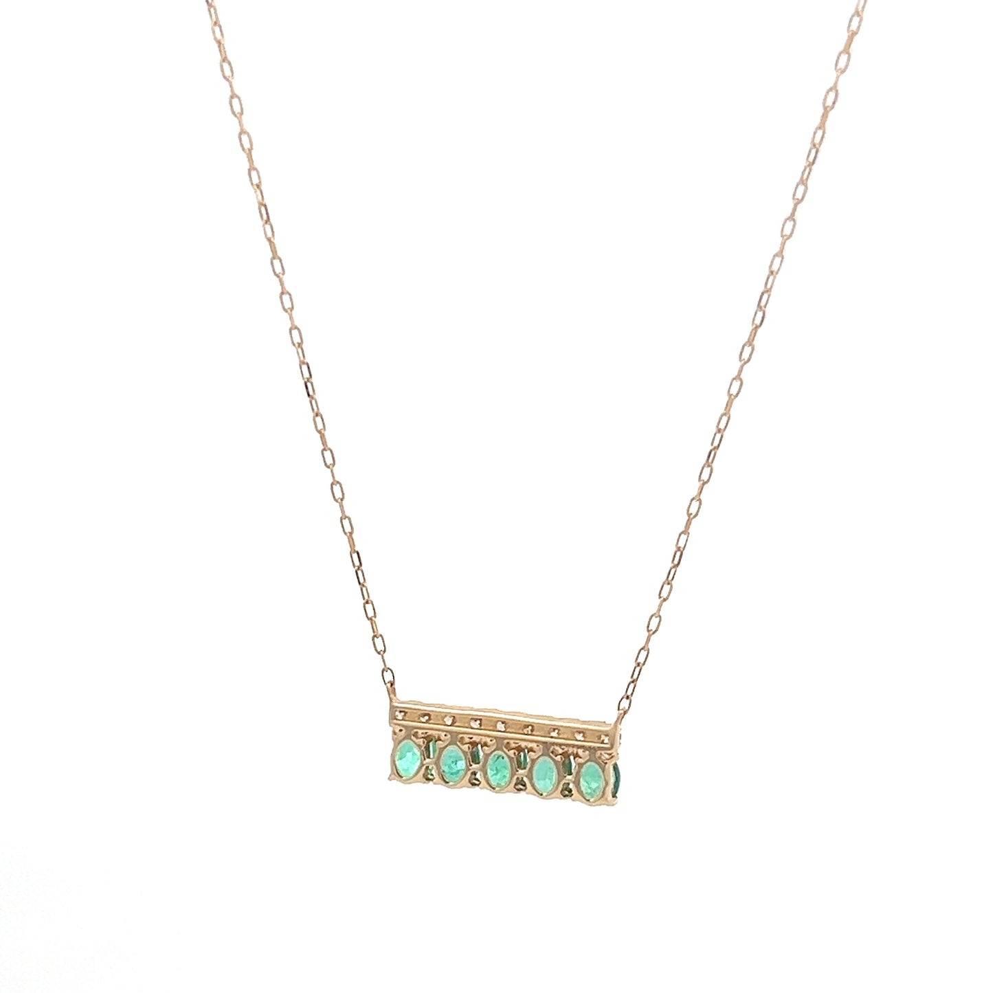 Elegant Emerald Pendant Necklace (P2207CH-25)