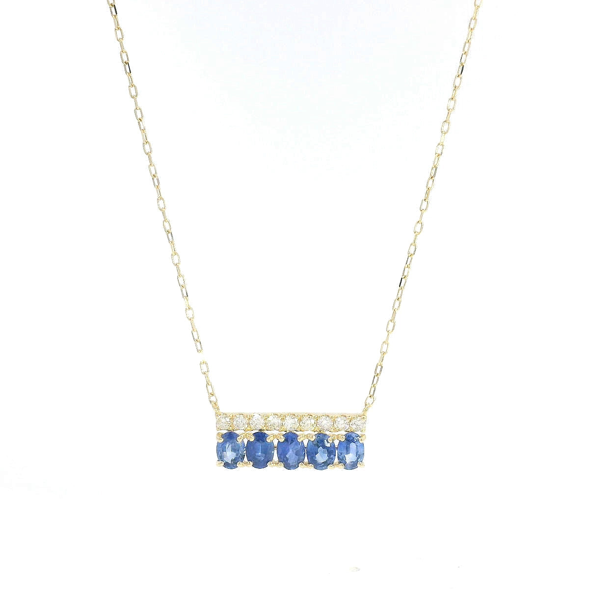 Elegant Diamond Sapphire Pendant - P2207CH-8