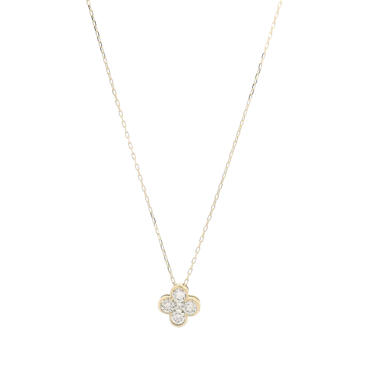 Blooming Radiance: Floral Diamond Pendant in Yellow Gold (P2217CH-12)