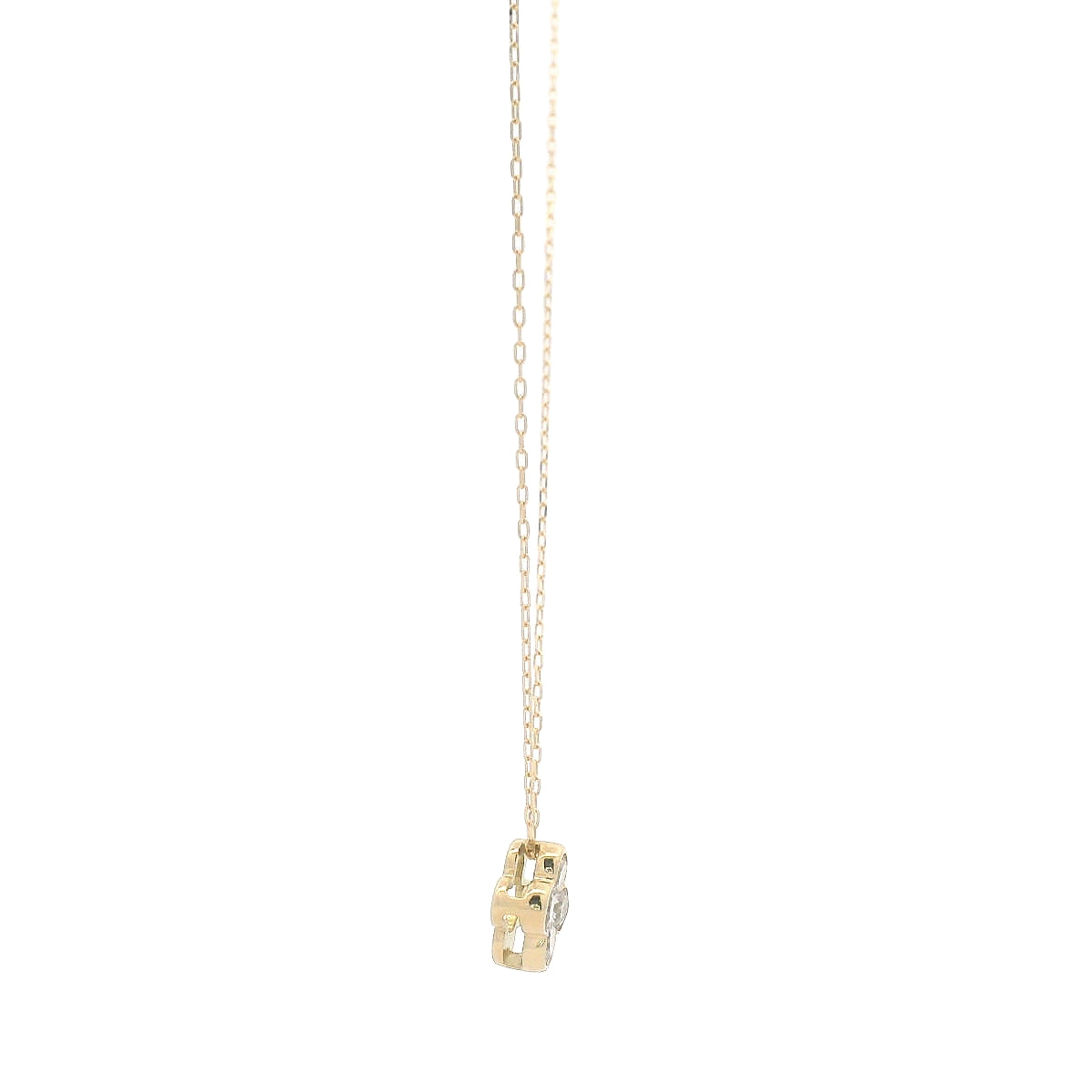 Blooming Radiance: Floral Diamond Pendant in Yellow Gold (P2217CH-12)