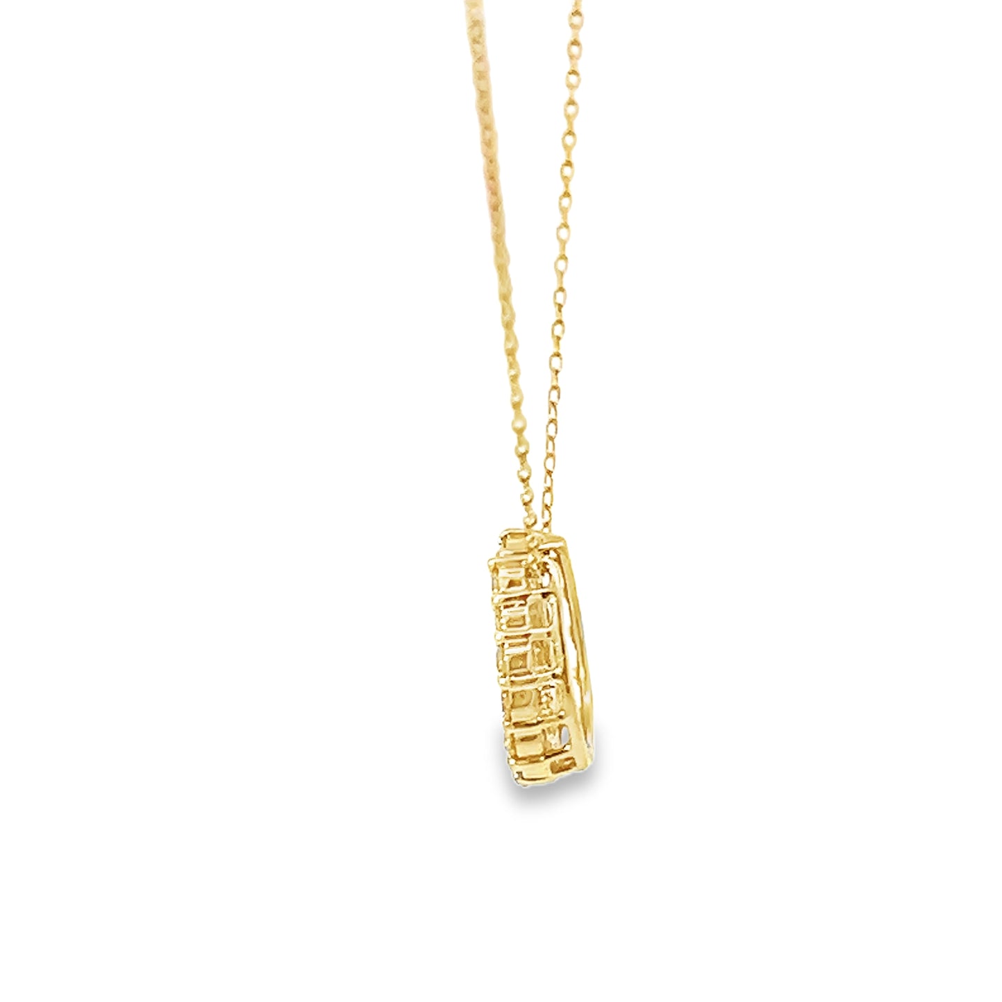 Elegant Gold Horseshoe Pendant Necklace (P2219CH-2)