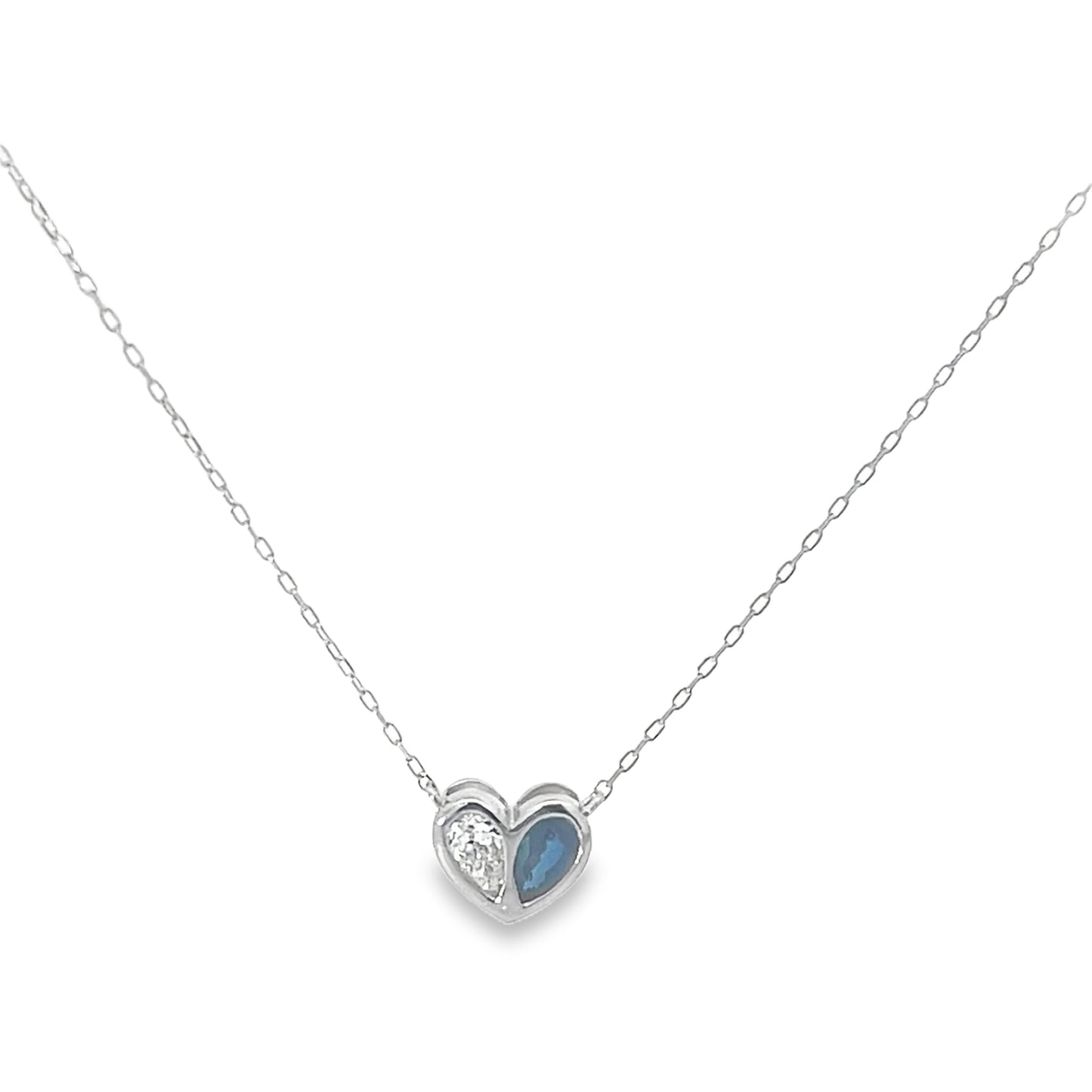 Eternal Harmony: Sapphire & Diamond Heart Pendant (p2245ch-112)